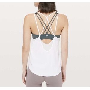 Lululemon Anew Strap Tank Racerback Strappy White Size 4 Yoga Athletic Gym